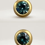 KCTS - Montana Sapphire Round Bezel Earring | 0.77ct
