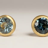 KCTS - Montana Sapphire Round Bezel Earring | 0.71ct