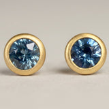 KCTS - Montana Sapphire Round Bezel Earring | 0.80ct