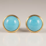 KCTS - Turquoise Round Bezel Earring | 2.62ct