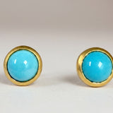 KCTS - Turquoise Round Bezel Earring | 0.60ct