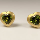 KCTS - Green Tourmaline Heart Bezel Earring | 0.45ct