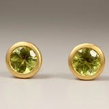 KCTS - Peridot Round Bezel Earring | 0.75ct