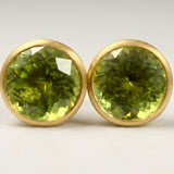 KCTS - Peridot Round Bezel Earring | 5.41ct