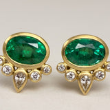KCTS - Emerald Oval Bezel with Diamonds | 1.47/0.19ct