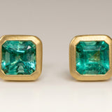 KCTS - Emerald Asscher Bezel Earring | 0.70ct