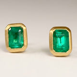 KCTS - Emerald Cut Bezel Earring | 0.74ct