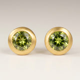 KCTS - Green Sapphire Round Bezel Earring | 0.40ct