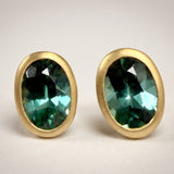 KCTS - Green Tourmaline Oval Bezel Earring | 1.53ct