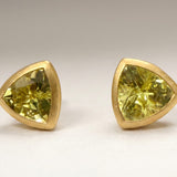 KCTS - Chrysoberyl Trillion Bezel Earring | 1.07ct