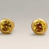 KCTS - Yellow Sapphire Round Bezel Earring | 0.42ct