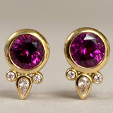 KCTS - Mahenge Purple Garnet Round with Diamond | 2.23ct/.12ct