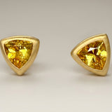 KCTS - Yellow Sapphire Trillion Bezel Earring | 0.53ct