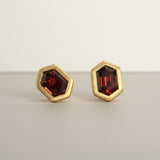 KCTS - Garnet Hexagon Bezel Earring | 1.13ct