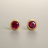 KCTS - Ruby Round Bezel Earring | 0.60ct