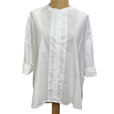 RO - White Button Down w/ Pleats In Back