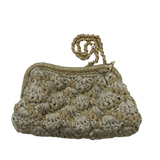 LG - Lulu Clutch | Cream and Iridescent Gold