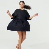 LT - Alcala Linen Dress | Black