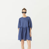 LT - Alcala Linen Dress | Deep Blue