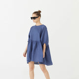 LT - Alcala Linen Dress | Deep Blue