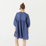 LT - Alcala Linen Dress | Deep Blue