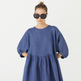LT - Alcala Linen Dress | Deep Blue