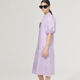 LT - Bubble Linen Dress | Bright Lilac