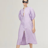 LT - Bubble Linen Dress | Bright Lilac