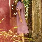 LT - Bubble Linen Dress | Bright Lilac