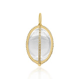 Gold and Diamond Crystal Orb Pendant