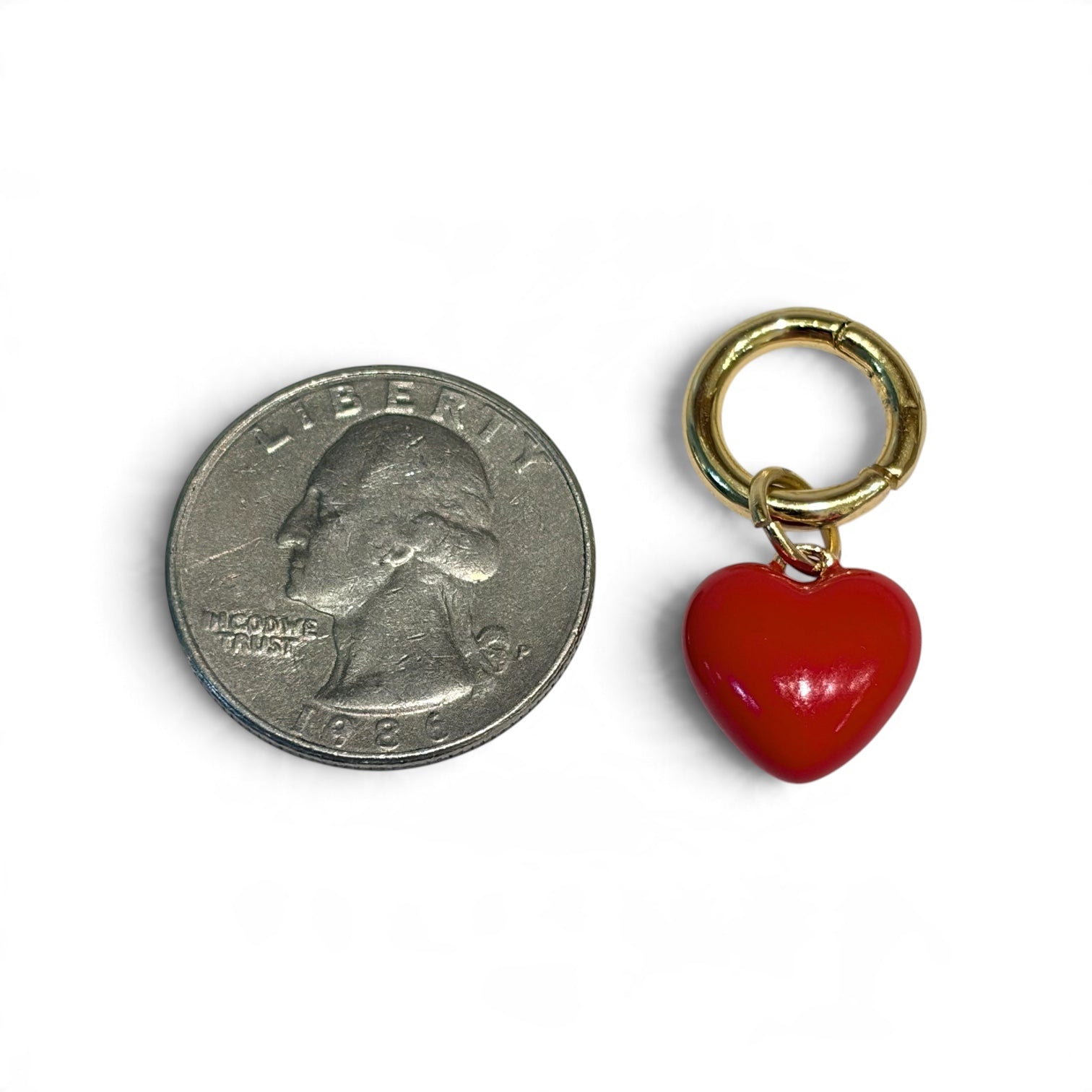 Small Puffy Heart Charm