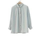 AC - Poppy Blouse | Robbins Egg Stripe