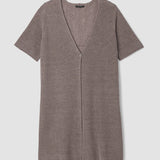 EF - V-Neck Long Cardigan | Walnut