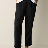 EF - High Waisted Tapered Ankle Pant | Black