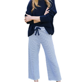 FE - Catherine Sweatpant | White and Navy