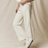 TG - Wide Leg Cropped Sweatpant | Washed White