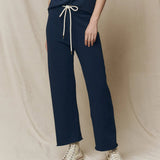 TG - Wide Leg Cropped Sweatpant | Navy