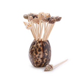 TC - Tiger Cowrie Shell w/20 Asst Sea Shell Picks