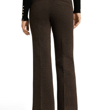 CA - Francoise Cropped Pant | Black/Espresso Micro Tweed