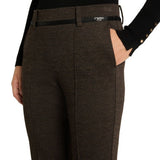 CA - Francoise Cropped Pant | Black/Espresso Micro Tweed