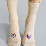 HFB - Heart Cross Stitch Crew | Ecru