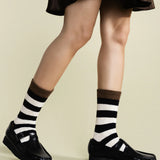 HFB - Cotton Chunky Slub Stripe Crew | Black