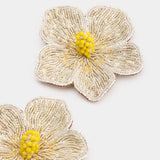 OD - Hibiscus Earrings | White