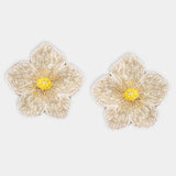 OD - Hibiscus Earrings | White