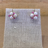 Earrings | 14K Gold, Pearl & Pink Sapphire