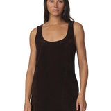 JJ - Scoop Neck Mini Dress | Dark Chocolate