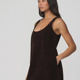 JJ - Scoop Neck Mini Dress | Dark Chocolate