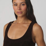 JJ - Scoop Neck Mini Dress | Dark Chocolate