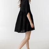 LT - Alcala Linen Dress | Black