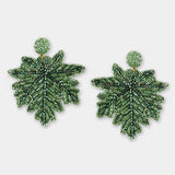 OD - Papaya Leaf Earrings